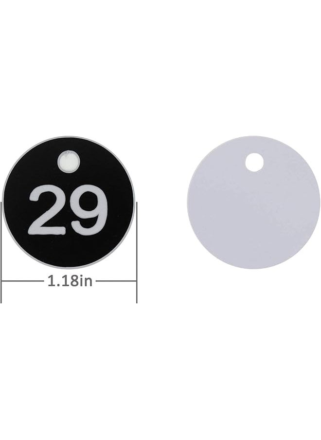 Plastic Id Number Tags Engraved Tags Key Tags Without Key Rings For Locker Dorm Hotel Bar Restaurant Club Restaurant Table Numbers 1 50 Black
