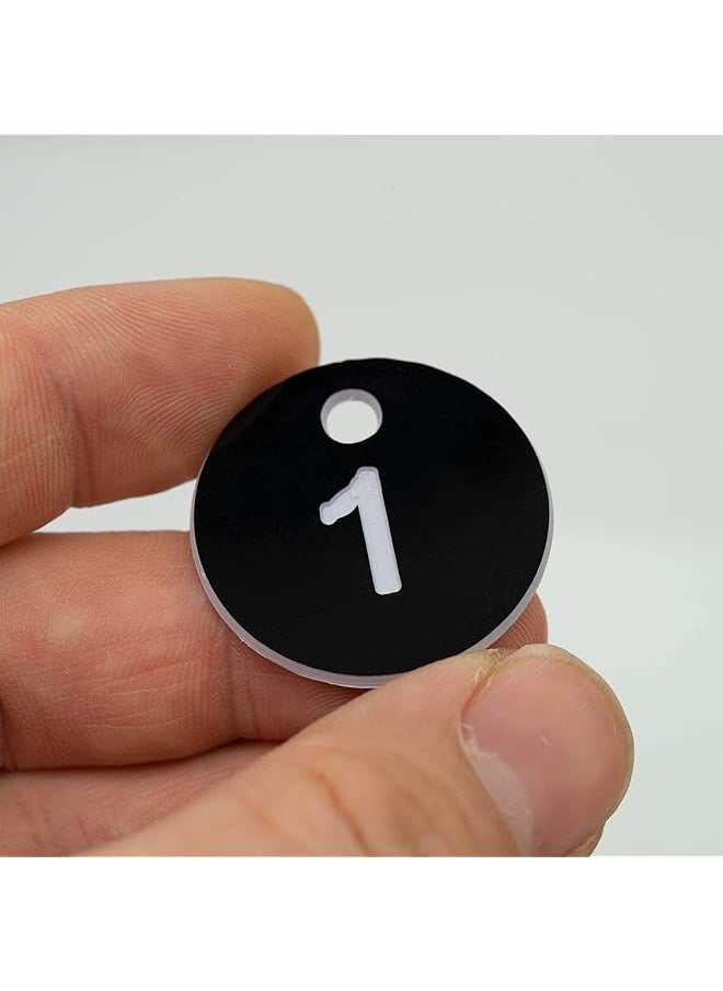 Plastic Id Number Tags Engraved Tags Key Tags Without Key Rings For Locker Dorm Hotel Bar Restaurant Club Restaurant Table Numbers 1 50 Black