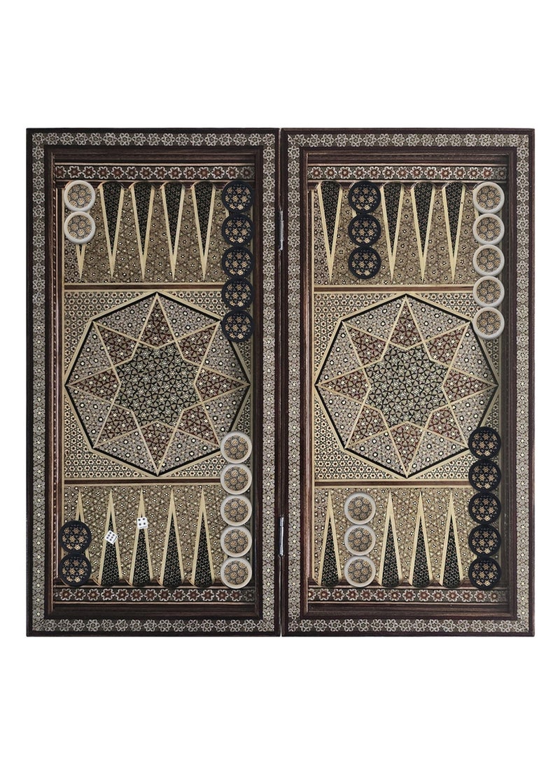 MARGOUN طقم شطرنج كاتم الفارسي اليدوي مع قطع الطاولة والحجر الرخامي – تحفة خالدة 50x50 سم - Image 5