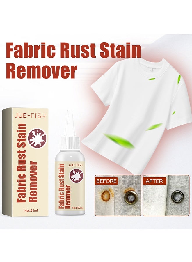 JUE FISH Fabric Rust Stain Remover, Strong Waterless Cleaner For Clothes, Emergency Stain Rescue And Laundry Cleansing Agent, Quick Dirt Spot Stain Rust Yellow Remover, Effective Rust And Stain Remover For Garments, 50ml - Image 2
