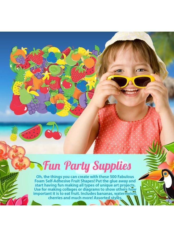 Fun Express Fruit Shapes Self Stick Foam Shapes 500/pk. - Image 2