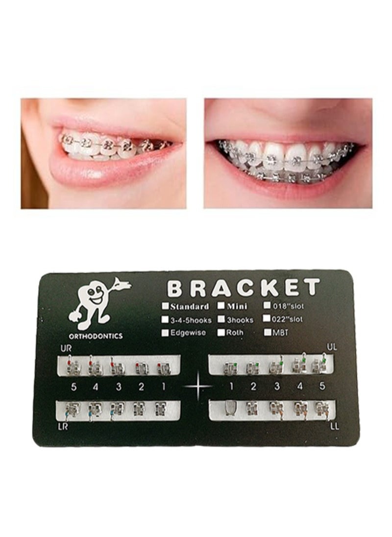 Apustim 2 Sets Of 40 Dental Brackets，Bondable，Unisex，Indoor Use，Dental Health Theme，Wall Mount，Frameless，Stainless Steel（Mini 022 Slot MBT Without Hook）  - Image 4