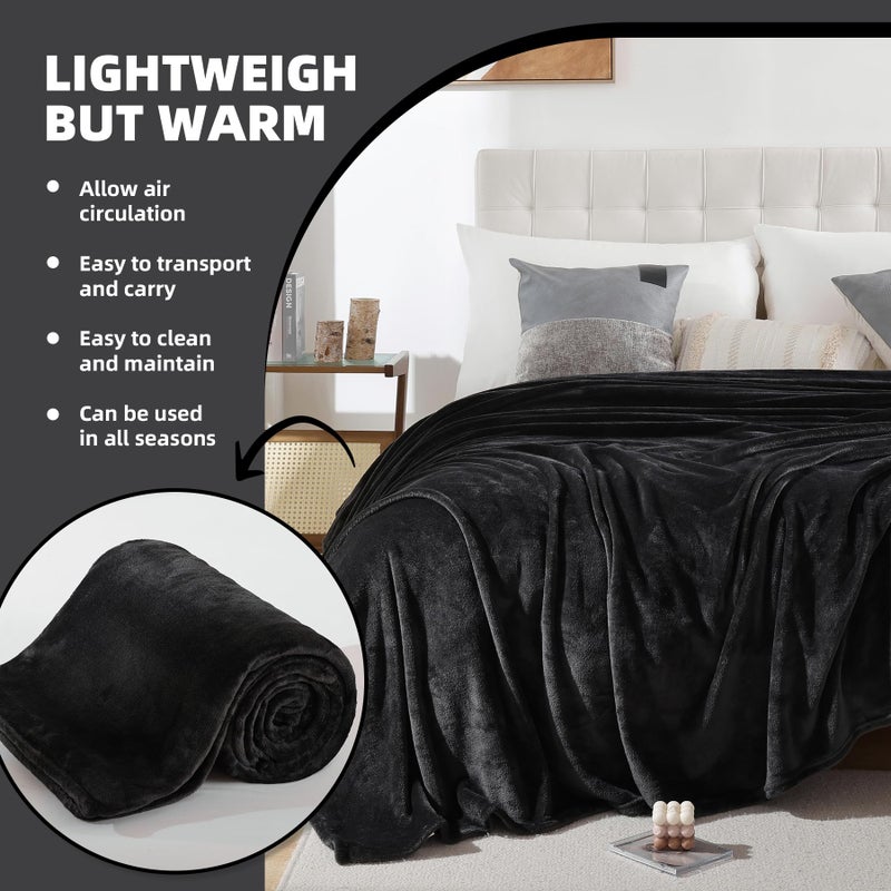 USERF Fleece Blanket Throw  Soft Fluffy Throw Blanket for Couch Bed Travel Camping  Cozy Fuzzy Lightweight Luxury Plush Microfiber Blanket Thick Warm 300 GMS  50x60 inches - Image 4