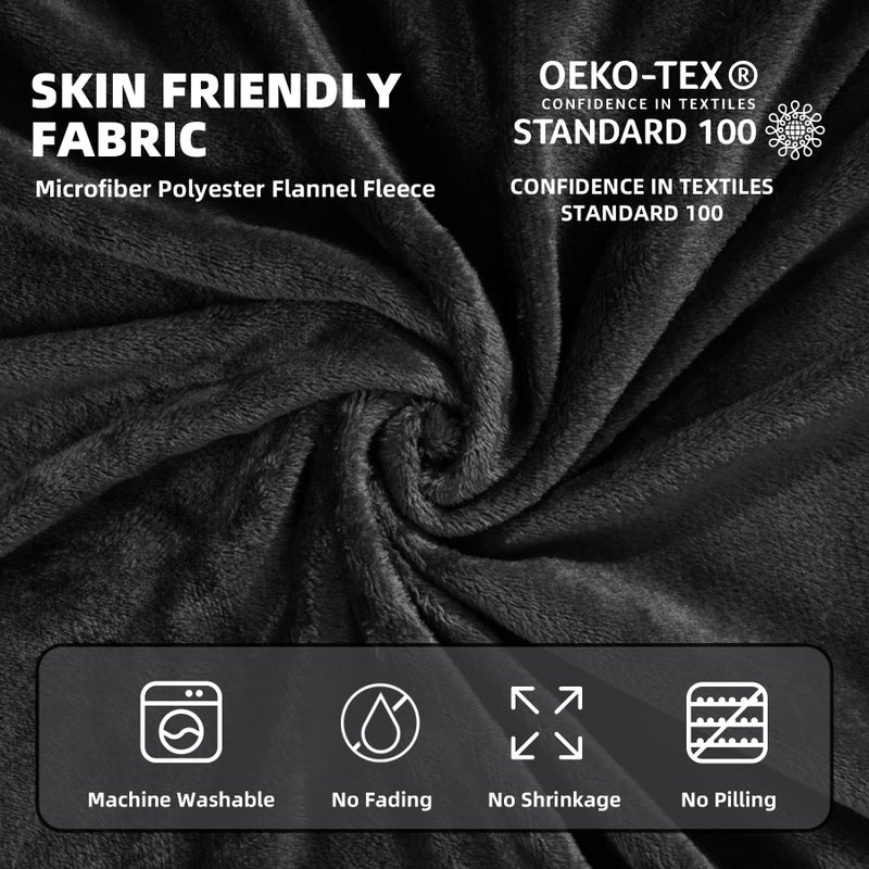 USERF Fleece Blanket Throw  Soft Fluffy Throw Blanket for Couch Bed Travel Camping  Cozy Fuzzy Lightweight Luxury Plush Microfiber Blanket Thick Warm 300 GMS  50x60 inches - Image 5
