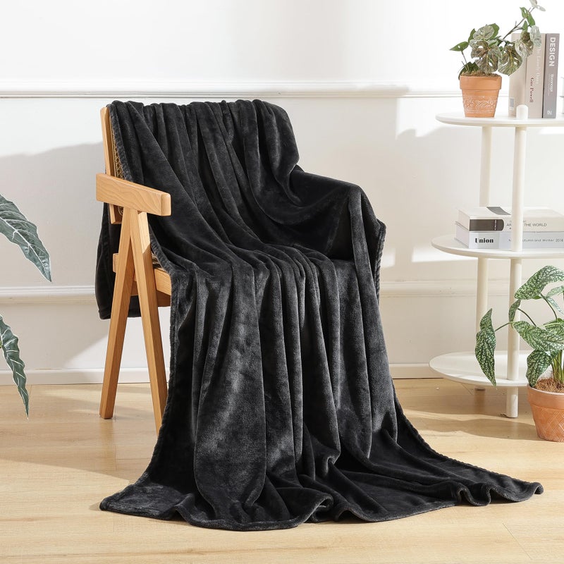 USERF Fleece Blanket Throw  Soft Fluffy Throw Blanket for Couch Bed Travel Camping  Cozy Fuzzy Lightweight Luxury Plush Microfiber Blanket Thick Warm 300 GMS  50x60 inches - Image 1