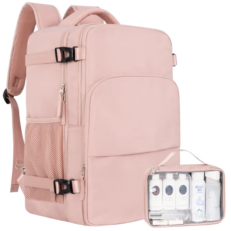 Sinaliy Travel Backpack for Women, Flight Approved Carry On Backpack with USB Charging Hole, Lightweight Travel Bag, Waterproof Causal Bookbag for College, Travel, Work - Image 1