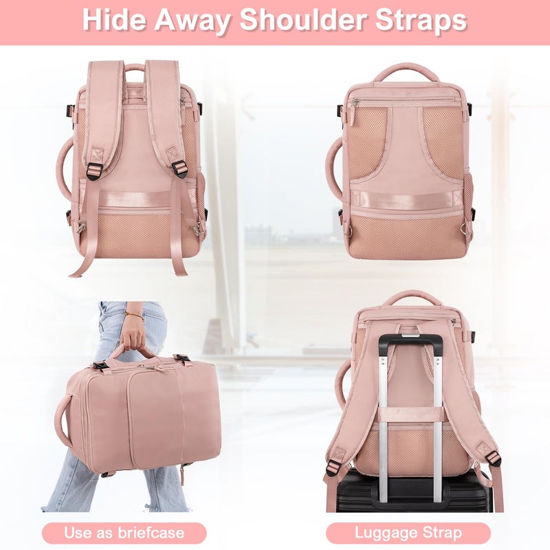 Sinaliy Travel Backpack for Women, Flight Approved Carry On Backpack with USB Charging Hole, Lightweight Travel Bag, Waterproof Causal Bookbag for College, Travel, Work - Image 4