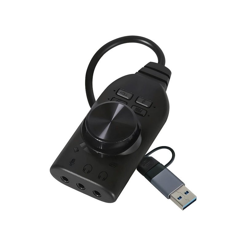 USB 7.1 Sound Card with Type C and USB Connector for Gaming and Phones - Image 3