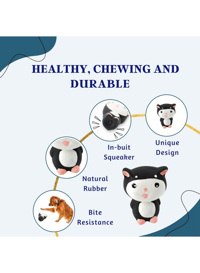 مجموعة ألعاب الكلاب المكونة من 5 قطع والتي تصدر صوت صرير ومضغ - (حبل مكون من عقدتين + كرة قطنية + جزرة + عصا ذرة + لعبة قطط) | لعبة مضغ ولعب وتسنين للكلاب الصغيرة والجراء - Image 5