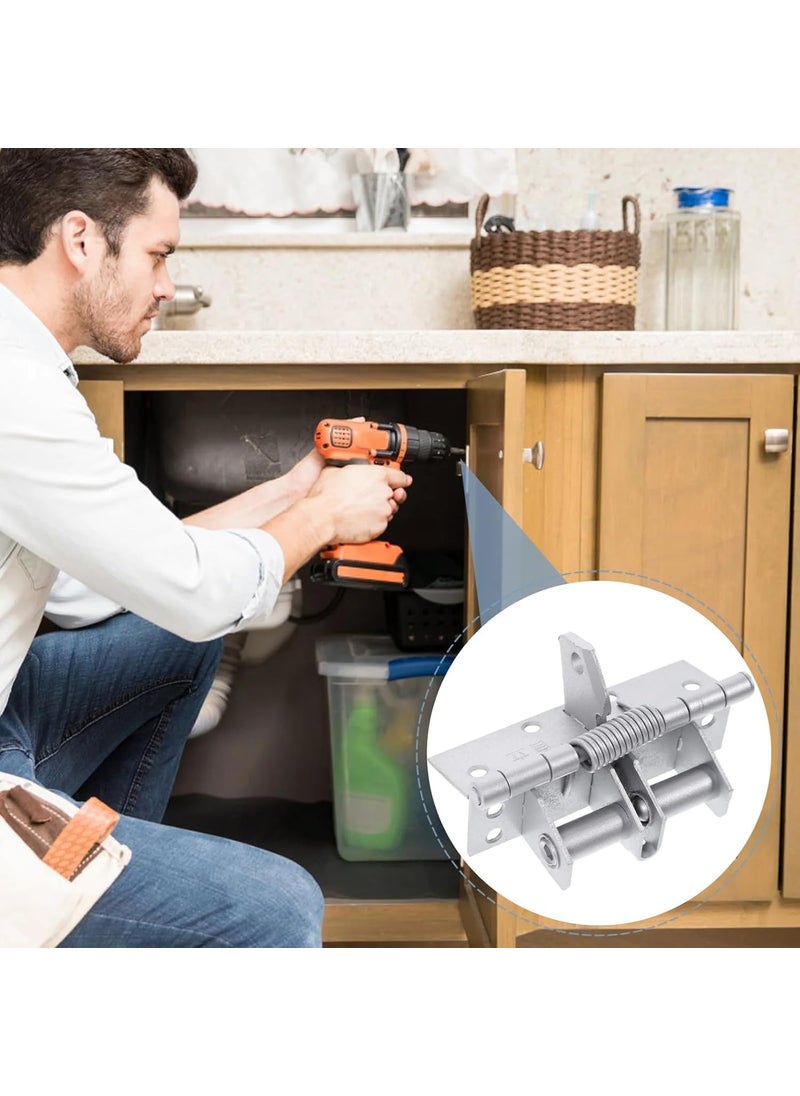 Defflo Defflo 3 in 1 Automatically Door Hinge Lock Automatic SelfClosing Door Hinges Heavy Duty Spring Door Closer Door Closer for Gate Kitchen Cabinets Closet Wooden Fences Pack of 1Multicolor  - Image 5