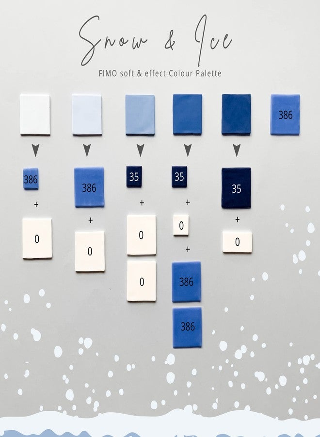 FIMO طين النمذجة البوليمرية FIMO Soft & Effect - 57 جرام - مجموعة من 4 - مجموعة الثلج والجليد - Image 3