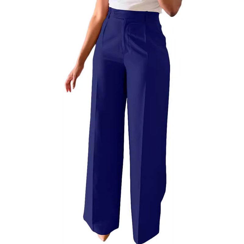 New Commuter High-Waisted Straight Wide-Leg Casual Formal Women'S Trousers - Image 2