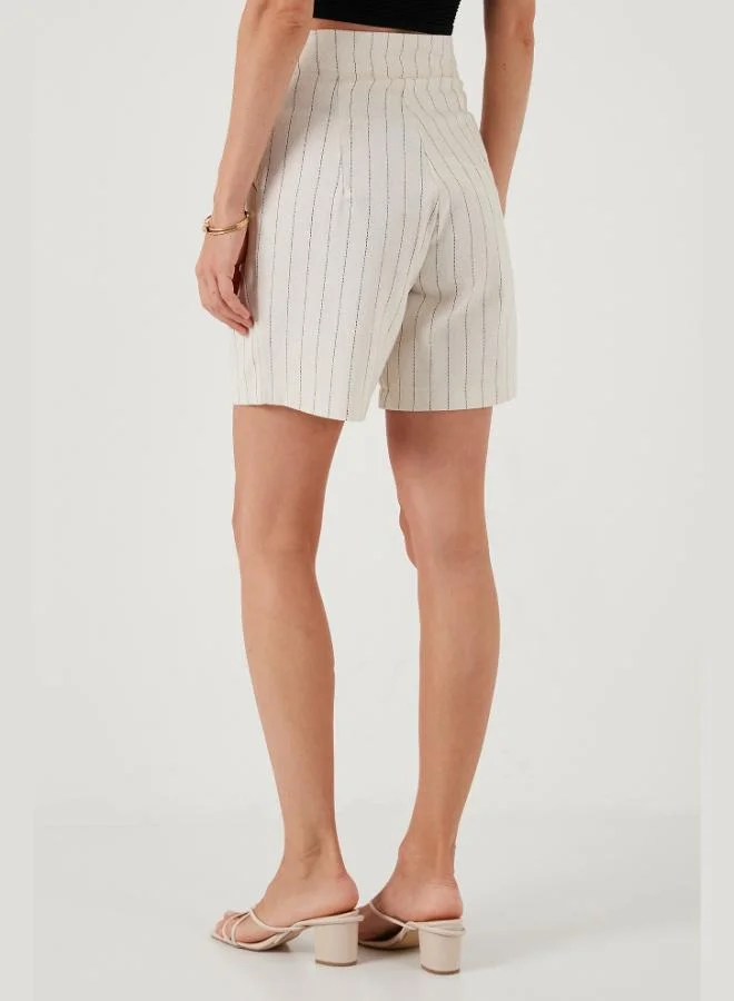 Lela  Lela 100% Cotton High Waist Shorts Women's Shorts 673SY601 for Women | Best Price UAE