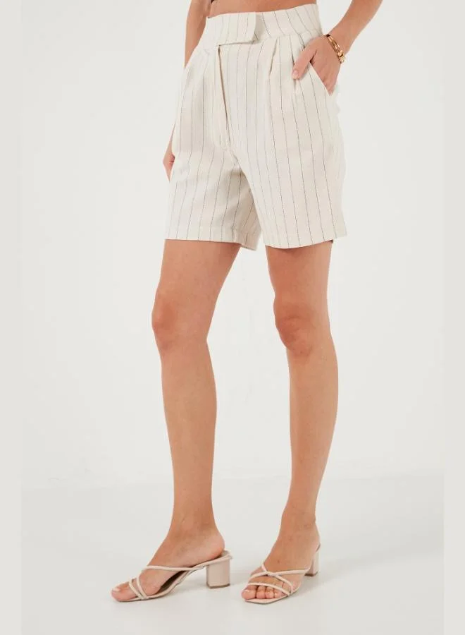 Lela  Lela 100% Cotton High Waist Shorts Women's Shorts 673SY601 for Women | Best Price UAE