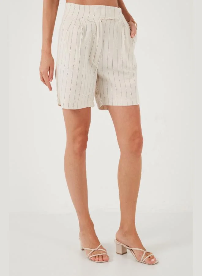 Lela  Lela 100% Cotton High Waist Shorts Women's Shorts 673SY601 for Women | Best Price UAE