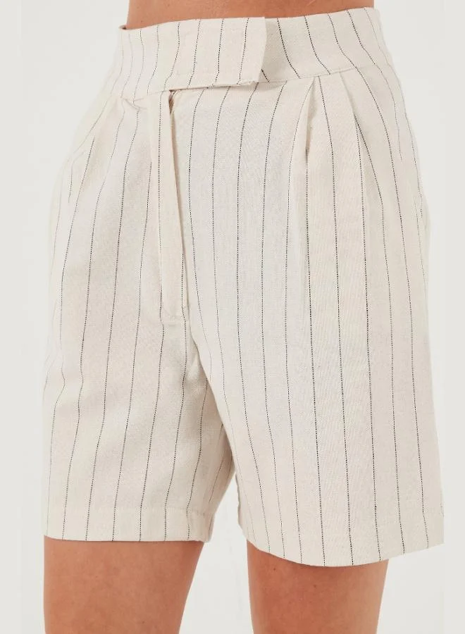 Lela  Lela 100% Cotton High Waist Shorts Women's Shorts 673SY601 for Women | Best Price UAE