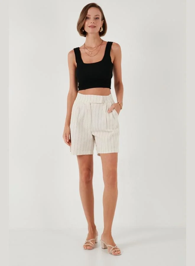 Lela Lela 100% Cotton High Waist Shorts Women's Shorts 673SY601