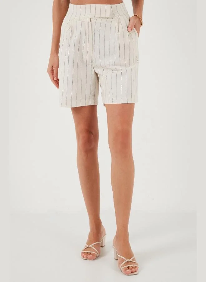 Lela  Lela 100% Cotton High Waist Shorts Women's Shorts 673SY601 for Women | Best Price UAE