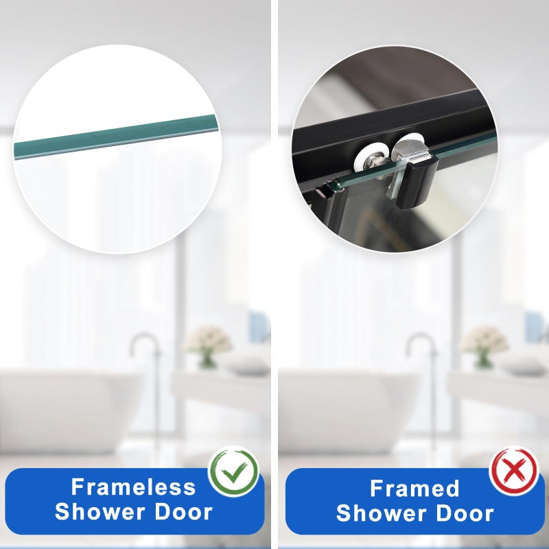 FUMAX Shower Door Hooks 10 in, Shower Hooks for Towels, Heavy Duty Drilling-Free Extended Towel Hooks for Bathroom Frameless Glass Door, Over The Door Towel Hooks 3 Packs Black - Image 5