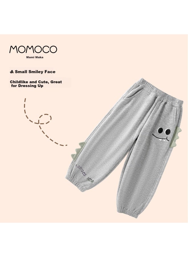Momoco Boys' Pants  Autumn Winter Trendy Casual Trousers For Older Kids Heather Gray Size 90