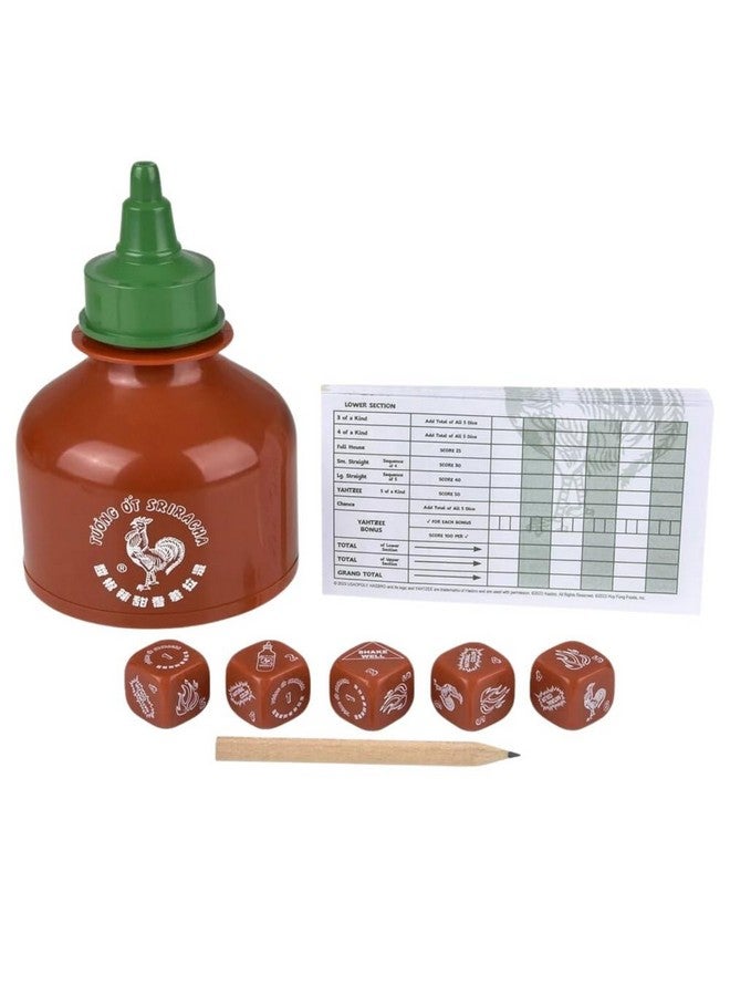 USAopoly YAHTZEE: Sriracha | Collectible Sriracha Bottle Dice Cup | Classic Dice Game Based on The Popular Hot Sauce Sriracha | Great for Family Night | Officially Licensed Sriracha Game & Merchandise - Image 1