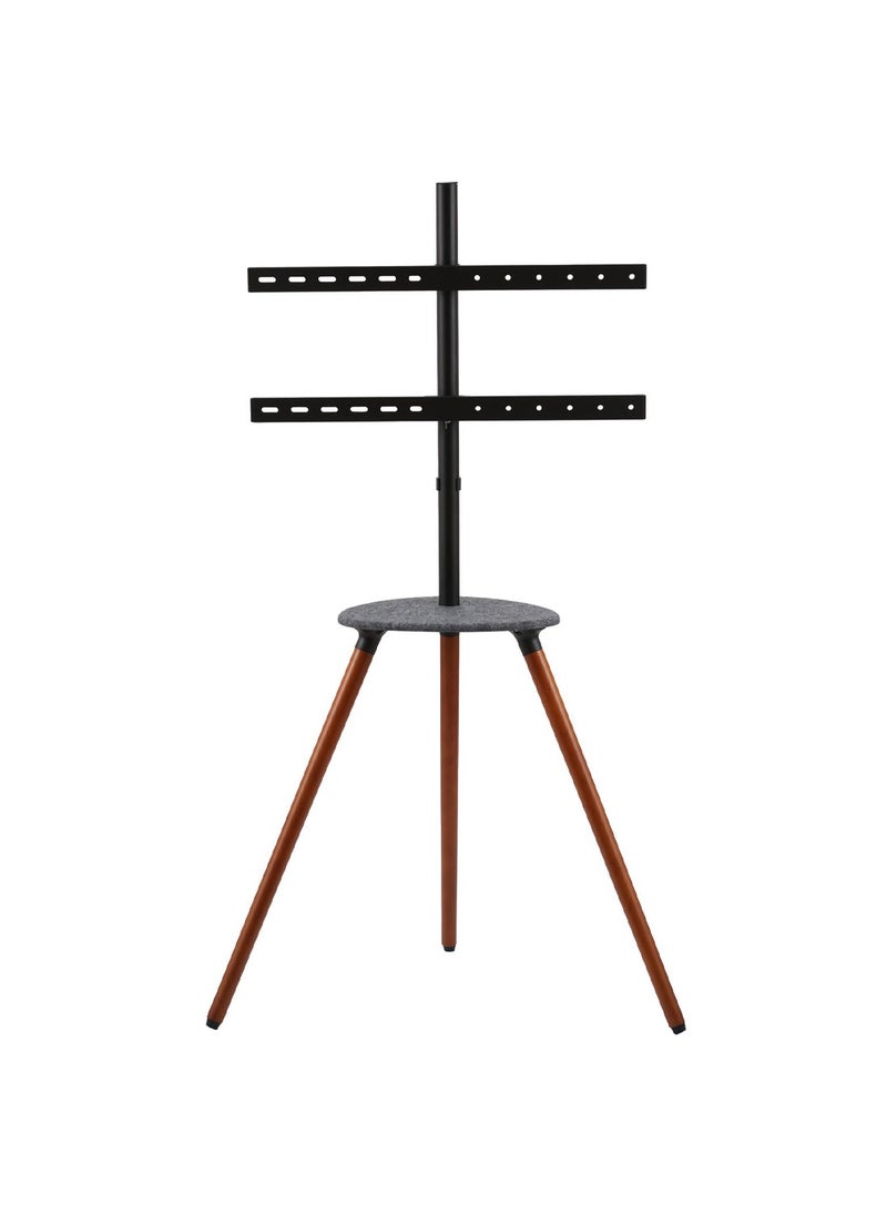 FlashHawk - Floor TV Screen Stand with Tripod Base for 32-65" Screens | 45KG Capacity | 180° Swivel & Height Adjustment | Hidden Cable | Storage Tray | Modern Exhibition-Style Design - Image 1