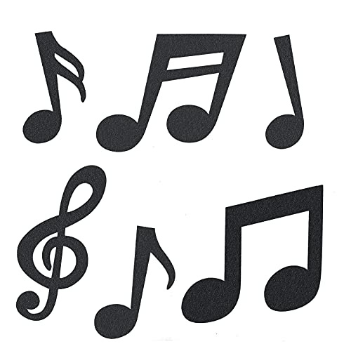 Lecferrarc 42 Pcs Music Notes Cutouts Musical Party Decorations Music Notes Silhouette for Birthday Party Supplies Baby Shower School Bulletin Board Craft Home Wall Decor - Image 1