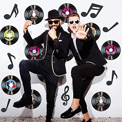 Lecferrarc 42 Pcs Music Notes Cutouts Musical Party Decorations Music Notes Silhouette for Birthday Party Supplies Baby Shower School Bulletin Board Craft Home Wall Decor - Image 5