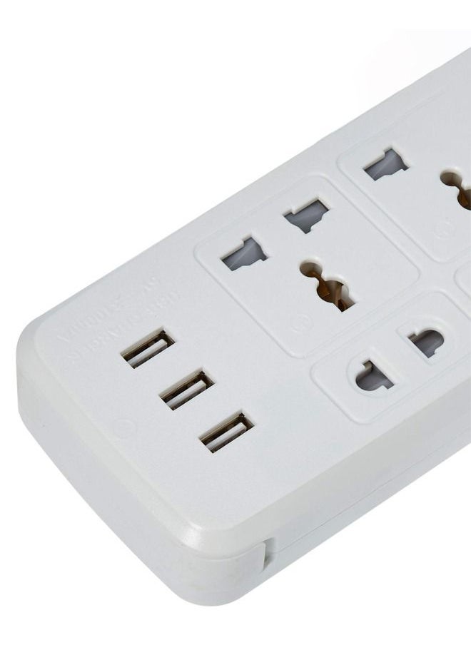 Narken Electric Universal Extension Cord 4 Socket and 3 USB Port 3 Meter Power Strip Wire 13A Fuse Surge With Switch Max 13A AC 250V  - Image 2