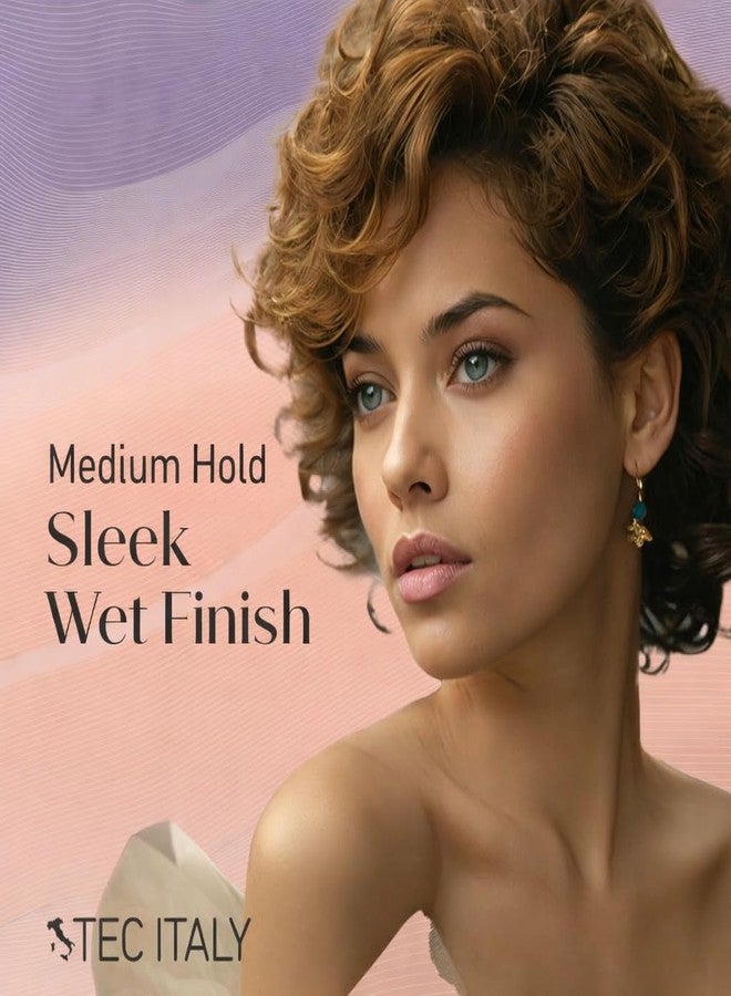 Tec Italy Gel Della Cera Effetto Humedo Medium Hold Hair Gel for All Hair Types Wet Look Finish Defines Conditions Adds Shine Texture Control Non Sticky Styling Leave In Formula Daily Use 9.88 oz Size - Image 4