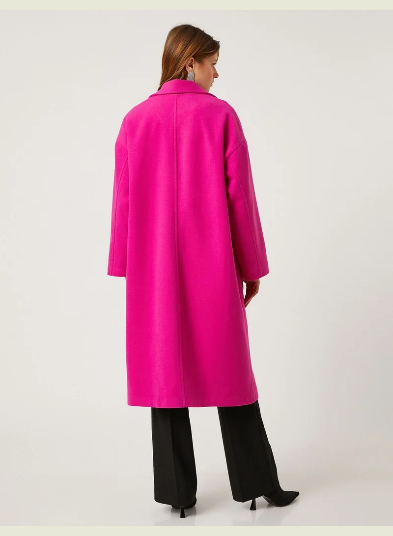 كوتون Double Breasted Maxi Coat