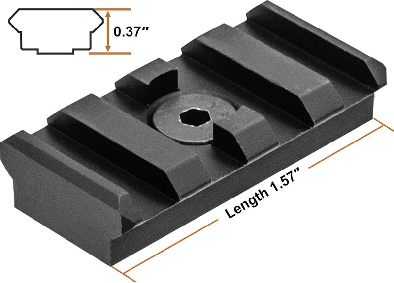 UTG Pro 4-Slot Picatinny Rail Section, Black - Image 2