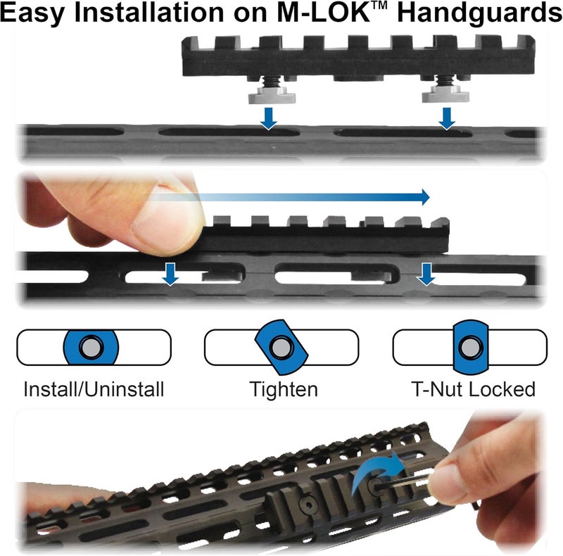 UTG Pro 4-Slot Picatinny Rail Section, Black - Image 5