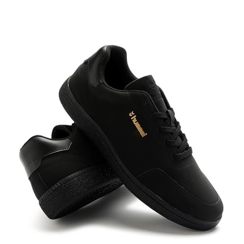 hummel Classic Elite Casual Sneaker for Men Lightweight Breathable with Enhanced Comfort Cushioned Insole and Slip-Resistant Work and Play Casual Shoes Black UK 10 - Image 1