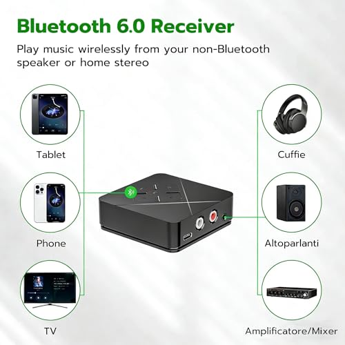 Ultrbeka 2026 Bluetooth 6.0 Receiver for Home Stereo with 3.5mm/RCA, Bluetooth Adapter for Stereo Receiver, Amplifier, Speaker, HiFi - Image 2