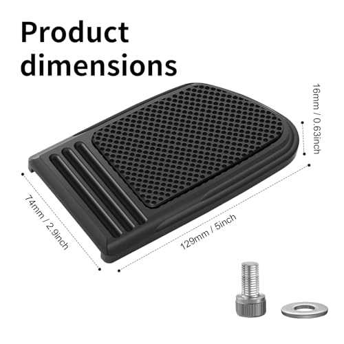 HEYOMOTOR Brake Pedal Pad Cover for Harley Touring, Road King, Street Glide (1980-2023), Softail FL Slim, Heritage, Fatboy (1986-2017), Dyna FLD (2012-2016) - Image 4