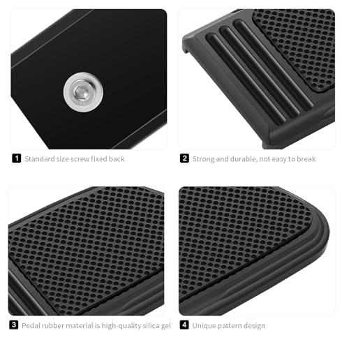 HEYOMOTOR Brake Pedal Pad Cover for Harley Touring, Road King, Street Glide (1980-2023), Softail FL Slim, Heritage, Fatboy (1986-2017), Dyna FLD (2012-2016) - Image 3