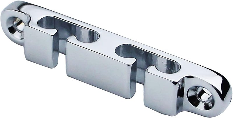 guyker 2Pcs 4-String Retainer/String Guide for Electric Bass Head Retainer String Tree String Buckle Guide Groove Bass String SR6, Chrome - Image 2