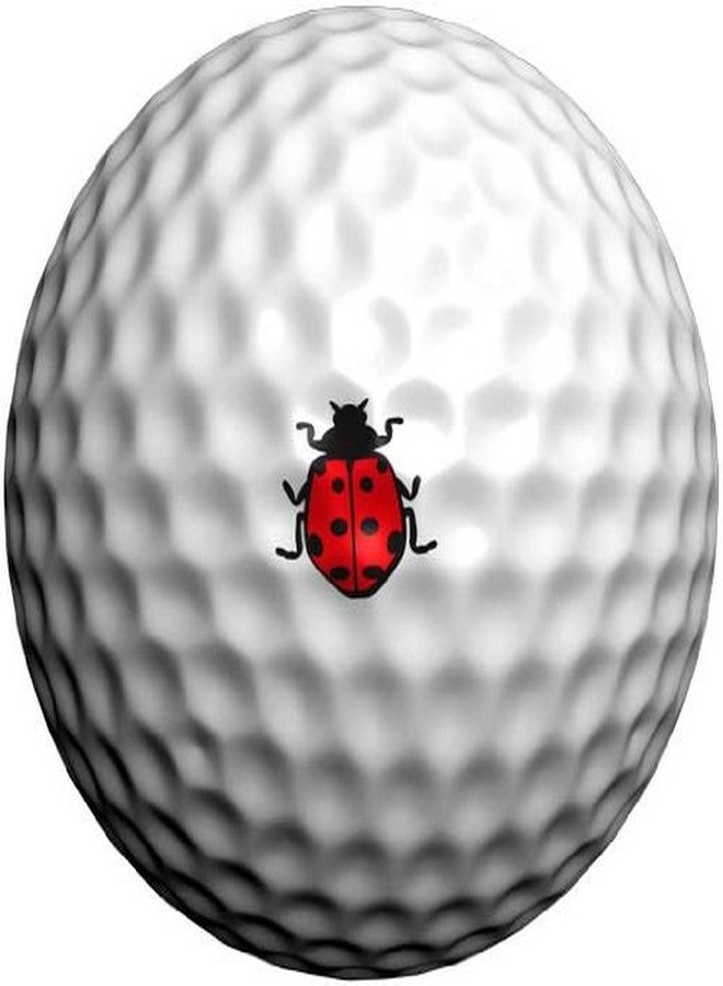 Golfdotz - USGA Rule Conforming Golf Ball Markers, Golf Ball Stickers for Marking Balls, No More Smearing from Stamps, Gifts for Golfers, Dads, and Retirees, (Ladybug; 32-Count) - Image 1