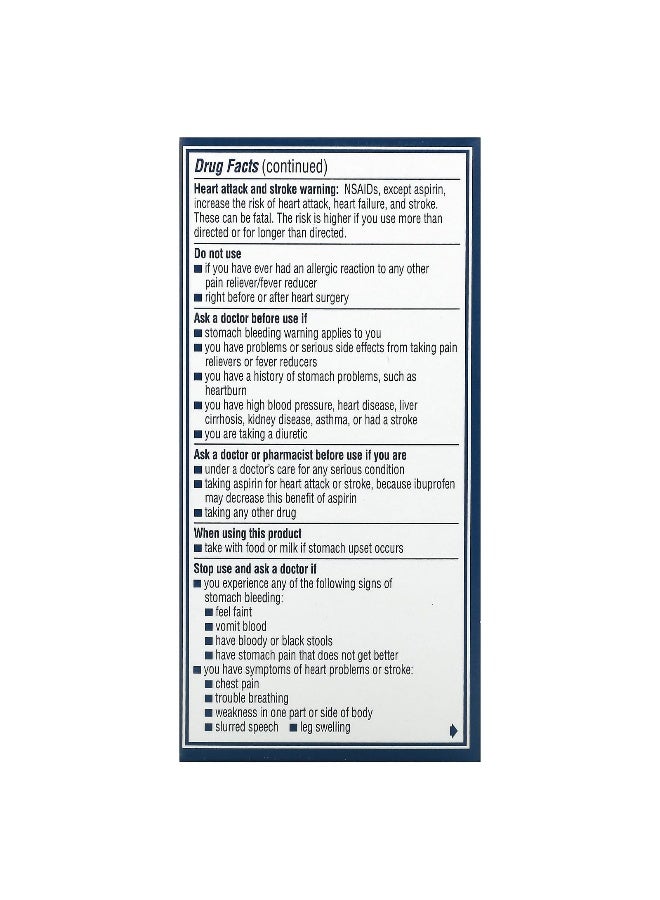 Advil Advil, Ibuprofen Tablets, 200 mg, 100 Coated Caplets - Image 3