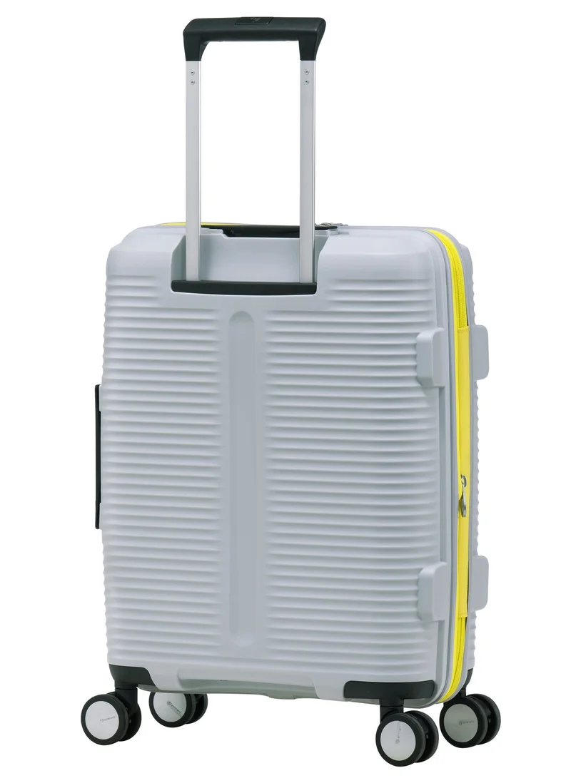 eminent Hard Case Travel Bags Unisex PP Luggage Trolley Lightweight Expandable 4 Double Spinner Carryon Travel Suitcase with TSA Lock and Safe Zippers, B0013, Glacier Gray