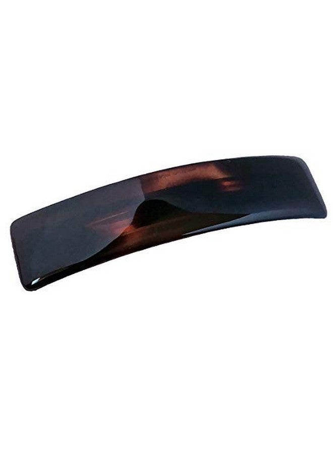 Parcelona French Rectangular Tortoise Shell Large Strong Grip Celluloid Automatic Hair Clip Hair Barrette