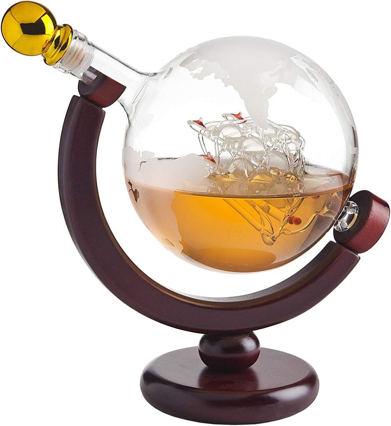 Godinger Whiskey Decanter Globe - for Liquor, Scotch, Bourbon, Vodka or Wine, Gifts for Men Dad - 850ml - Image 5
