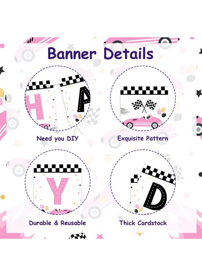 Race Car Birthday Decorations For Girls Race Car Happy Birthday Banner Pink Let'S Go Racing Birthday Party Supplies - pzsku/Z1AF541B5C986C7E9832FZ/45/_/1697271387/ab063365-ef27-455e-9308-5275b9e093b2