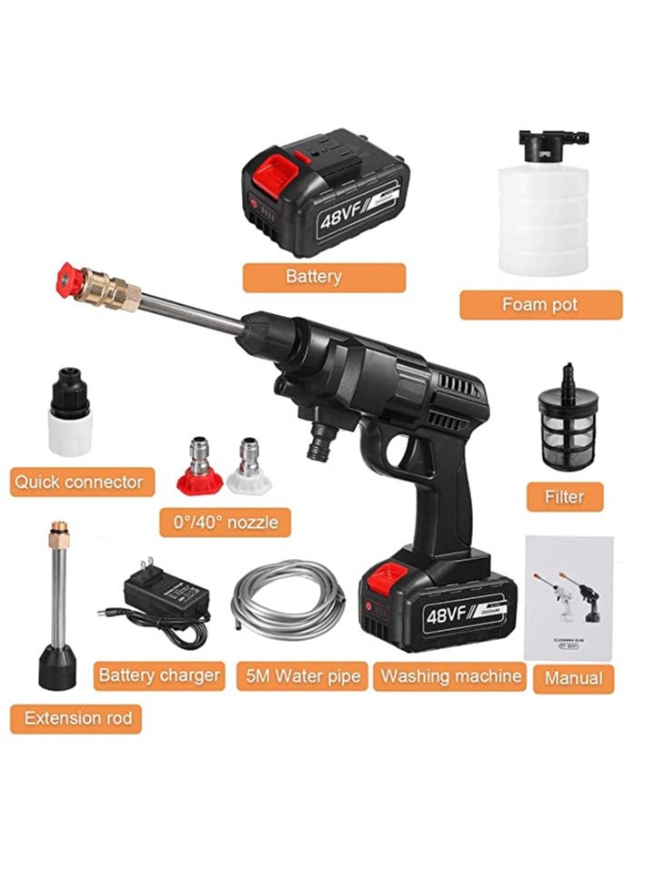 Portable Cordless Pressure Washer With Two Battery Multicolour - Image 3