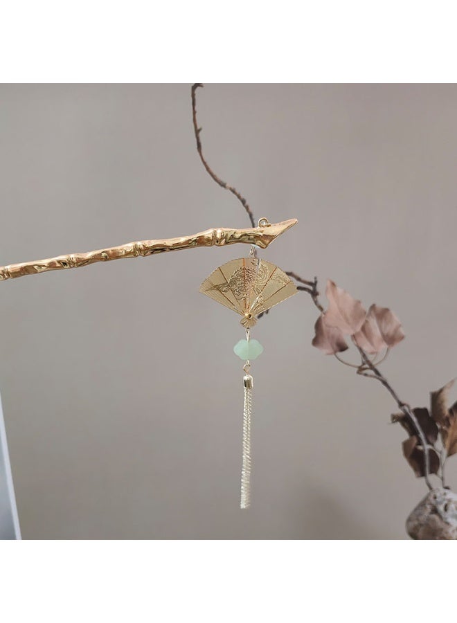 新中式可折叠扇子流苏发簪旗袍汉服盘发头饰步摇百搭发钗古风簪子

ترجمة محسّنة إلى العربية:  
مشط صيني جديد قابل للطي مع خيوط متدلية، مشبك شعر لفساتين الكيبا و هانفو، زينة رأس لتسريحات الشعر العصرية، مشبك شعر بتصميم تقليدي. - Image 2