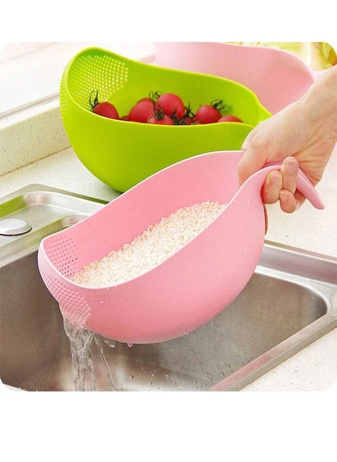 Generic - Kitchen Accessories Rice Bowl Drain Basket Fruit Washing with Handle Home Organizer - Image 1