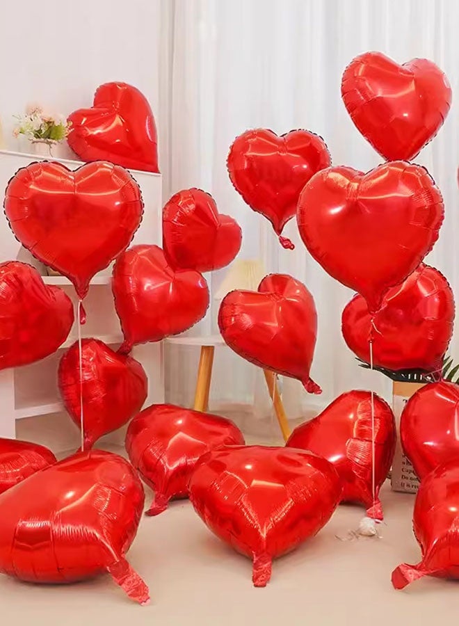 20 قطعة قلب ديكور بالونات نفخة مجموعة مع شرائط لحفلة عيد الميلاد حفل الزفاف احتفال عيد الحب الأنشطة 45 سم - Image 3