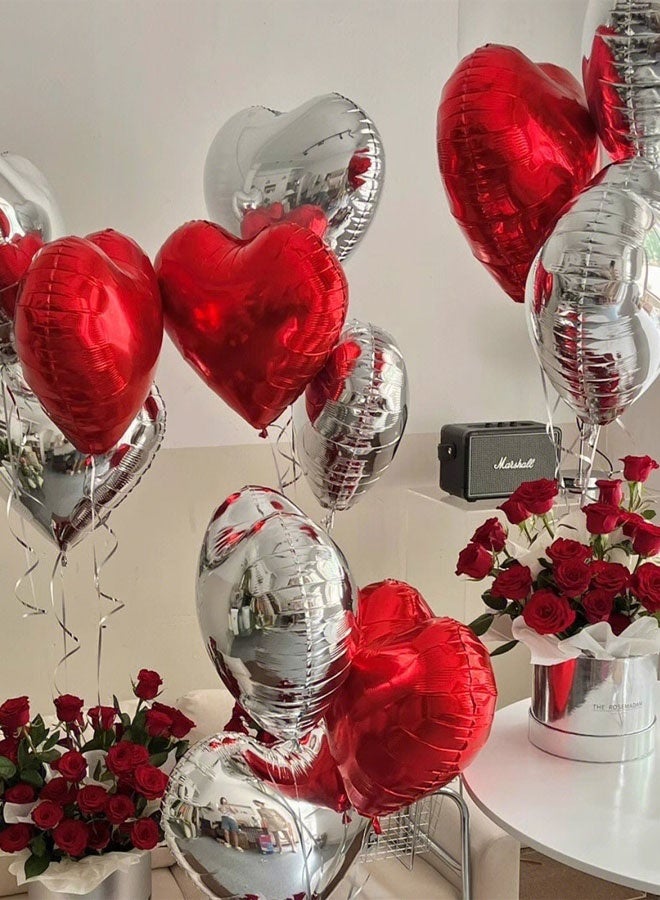 20 قطعة قلب ديكور بالونات نفخة مجموعة مع شرائط لحفلة عيد الميلاد حفل الزفاف احتفال عيد الحب الأنشطة 45 سم - Image 1