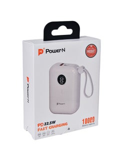 POWER N Power Bank 10000mAh with Type-C and Lightning Cables - PD/QC  - Image 4